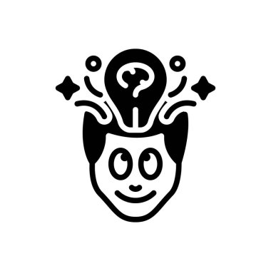 İlham için siyah katı simge 