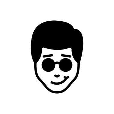 Black solid icon for confident clipart