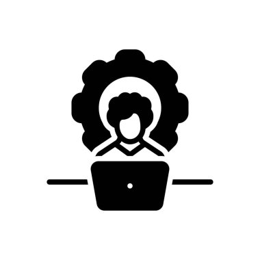 Servis için siyah katı simge