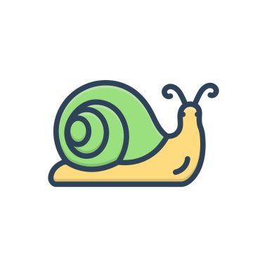 Salyangoz için renk illüstrasyon simgesi 