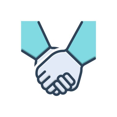 Beklemek için renk illüstrasyon simgesi 