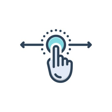 Kaydırma için renk illüstrasyon simgesi 