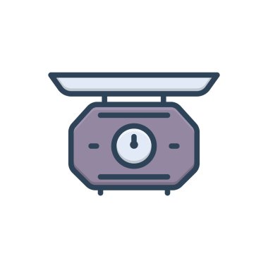 Ağırlık için renk illüstrasyon simgesi