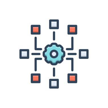 Çerçeve için renk illüstrasyon simgesi 