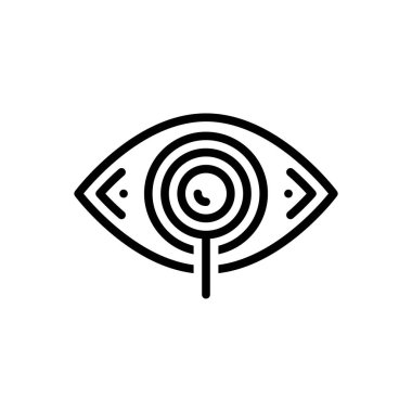 Black line icon for investigate 