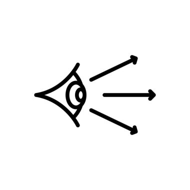 Görsel algı için siyah çizgi simgesi