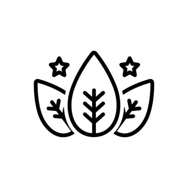 Organik için siyah çizgi simgesi 