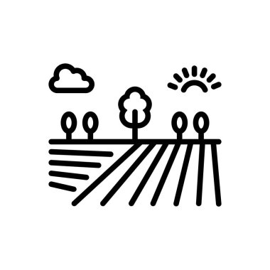 Tarım için siyah çizgi simgesi 