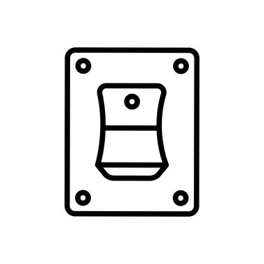 Kapalı için siyah çizgi simgesi