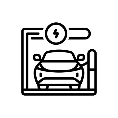 Her şarj için siyah çizgi simgesi