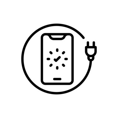 Yüklü için siyah çizgi simgesi 