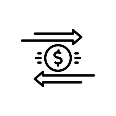 Exchange için siyah çizgi simgesi 