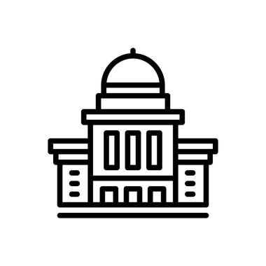 Hükümet için siyah çizgi simgesi 