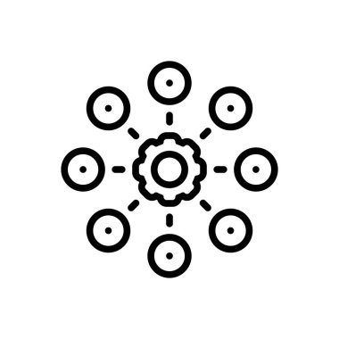 Hizmet için siyah çizgi simgesi 