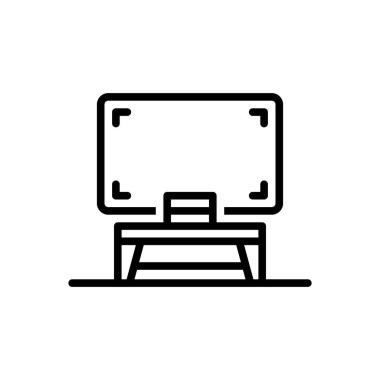 Kara tahta için siyah çizgi simgesi 