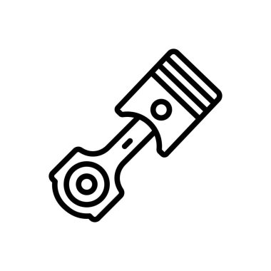 Piston için siyah çizgi simgesi 