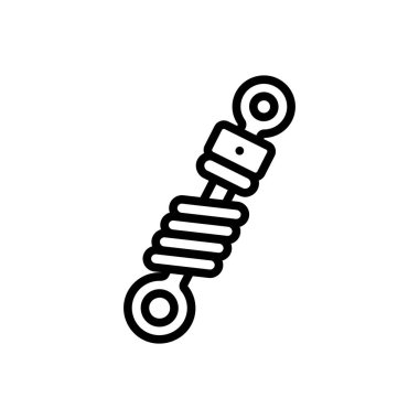 Süspansiyon için siyah çizgi simgesi 