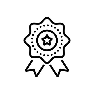 Black line icon for badge 