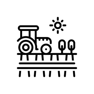 Tarım için siyah çizgi simgesi 