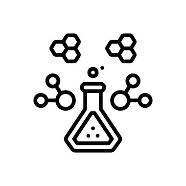 Kimyasal siyah çizgi simgesini