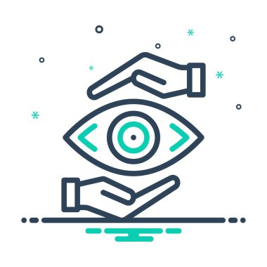 Göz bakımı için simgeyi karıştır