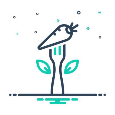 Vegan için karıştırma simgesi 