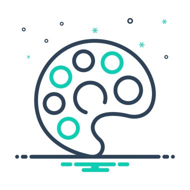 Boya paleti için simgeyi karıştır