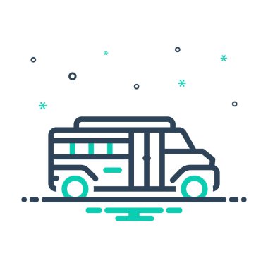 Okul servisi için karıştırma simgesi