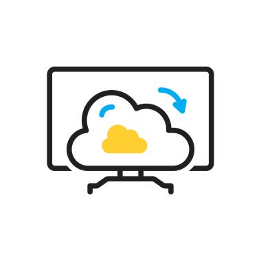 Hesaplama bulutu için çok renkli simge