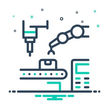 Üretim için karıştırma simgesi