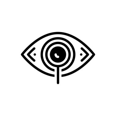 Soruşturma için siyah katı simge