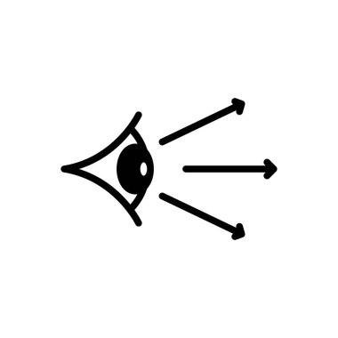 Görsel algı için siyah katı simge