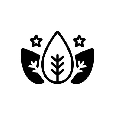 Organik için siyah katı simge 