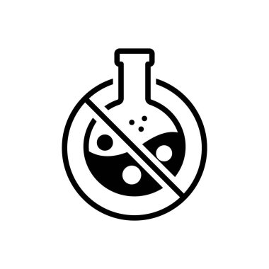 Kimyasal madde içermeyen siyah katı simge