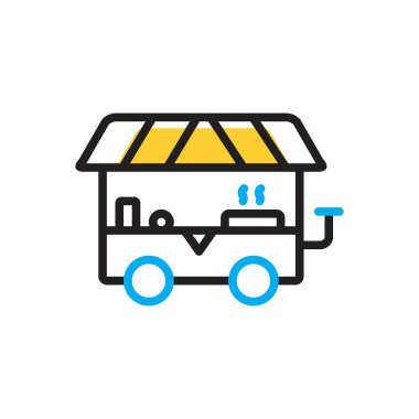 Sokak yemekleri için çok renkli simge