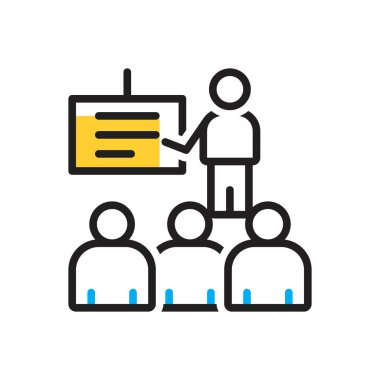 Sunum için çok renkli simge 