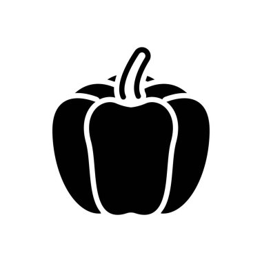 Dolmalık biber için siyah katı simge