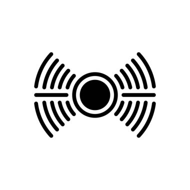 Ses dalgası için siyah katı simge 