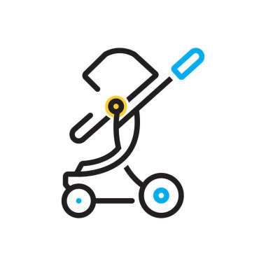 Yürüyen rockçı için çok renkli simge