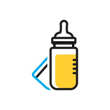 Bebek şişesi için çok renkli simge