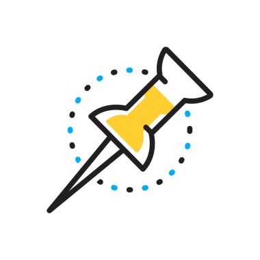 Konum iğnesi için çok renkli simge