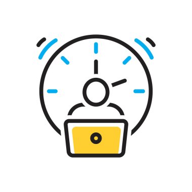 Fazla mesai için çoklu renk simgesi 