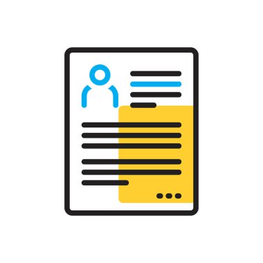 Özgeçmiş için çok renkli simge 