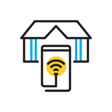 Akıllı ev için çok renkli simge