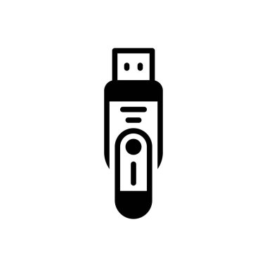 Kalem sürücüsü için siyah katı simge