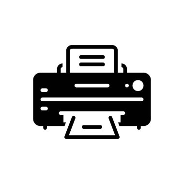 Yazıcı için siyah katı simge 