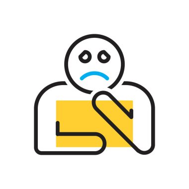 Üzüntü için çok renkli simge 