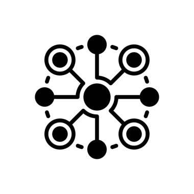 Bağlantı için siyah katı simge 