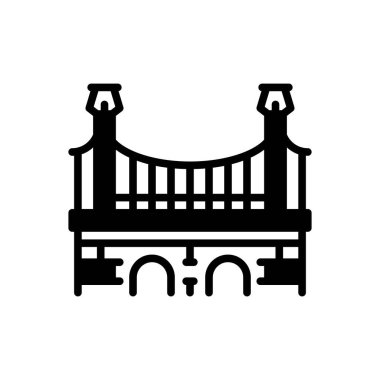 Köprü için siyah katı simge 