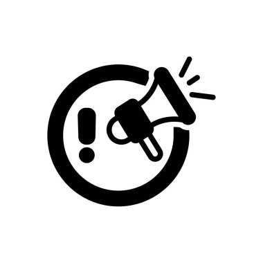 Dikkat için siyah katı simge 